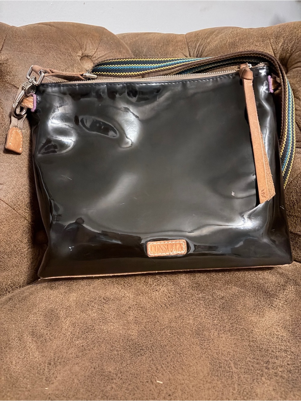 Consuela Rita Downtown Black Floral Embroidered Crossbody - Picture 2 of 6
